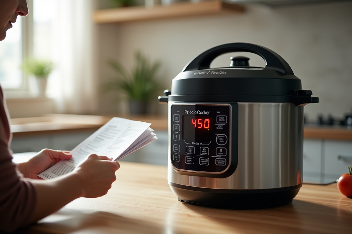 Cuisine moderne avec cuiseur électrique erreur affichage